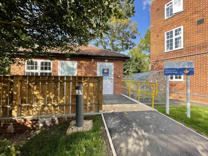 Entrance outside of building to CAMHS maple unit